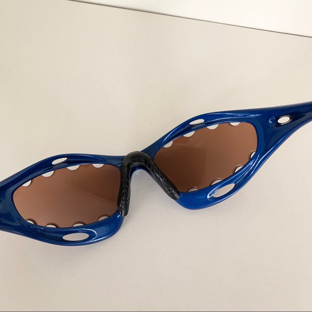 Vintage Oakley OG Pro racing jacket sunglasses in blue - Picture 8 of 16